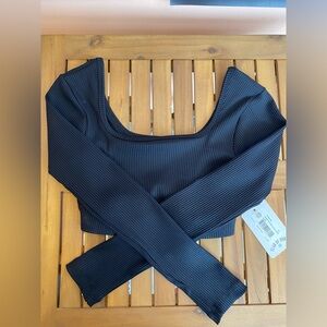 NEW W TAGS BLACK YEAR OF OURS CROPPED LONGSLEEVE